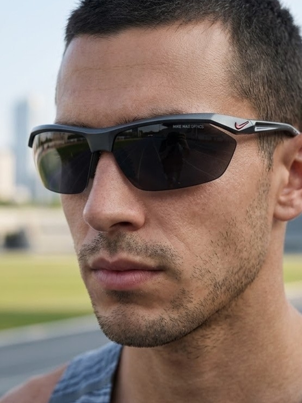 Nike Men’s Black Sport Sunglasses - Lightweight Performance